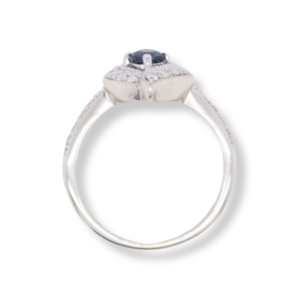 white gold sapphire diamond ring