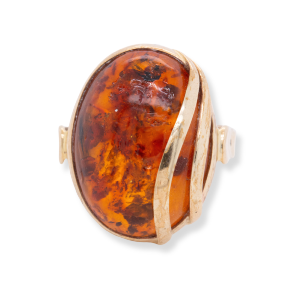Orange Amber ring